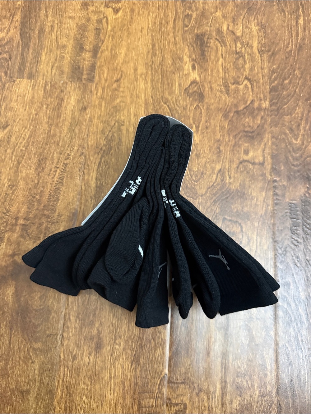 Jordan Black Crew Socks with White Jumpman - 3 Pack - Picture 10 of 10